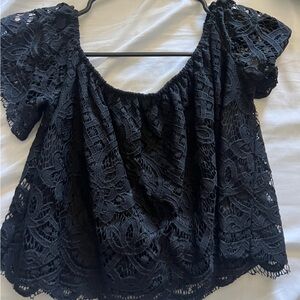 Lace Detail Crop like Blouse